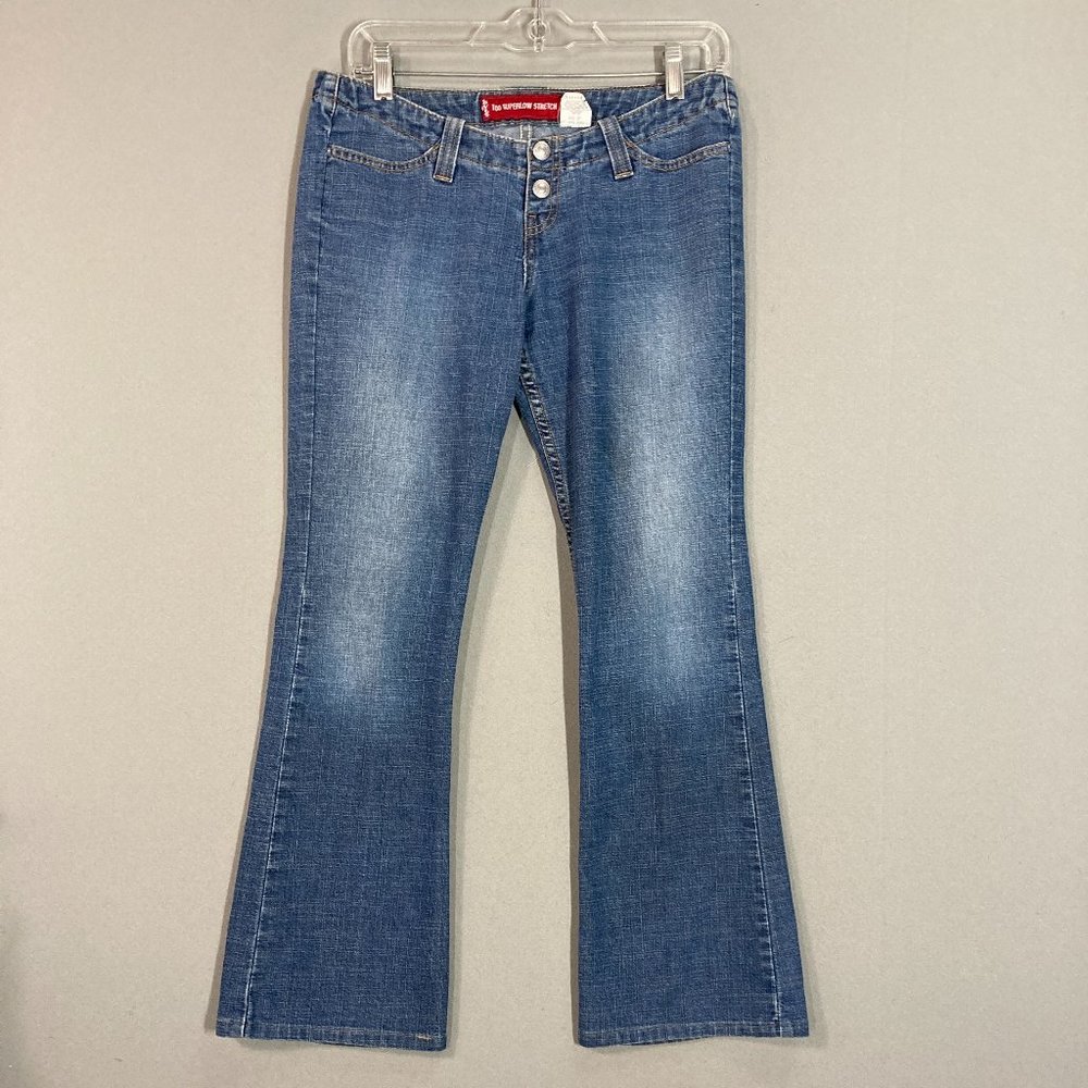LEVI’S Vintage Y2K TOO SUPERLOW Stretch 520 Flare Jeans Size 9 JR 30" W Low rise
